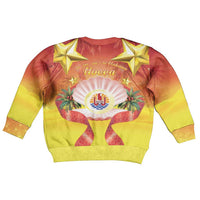 French Polynesia Christmas Kid Ugly Christmas Sweater Seashell Santa Beach Vibes - Polynesian Pride