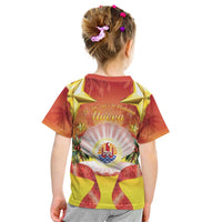 French Polynesia Christmas Kid T Shirt Seashell Santa Beach Vibes - Polynesian Pride