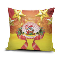 French Polynesia Christmas Pillow Cover Seashell Santa Beach Vibes - Polynesian Pride