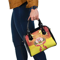 French Polynesia Christmas Shoulder Handbag Seashell Santa Beach Vibes - Polynesian Pride