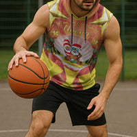 French Polynesia Christmas Sleeveless Hoodie Seashell Santa Beach Vibes - Polynesian Pride