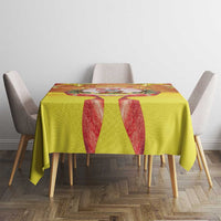 French Polynesia Christmas Tablecloth Seashell Santa Beach Vibes - Polynesian Pride
