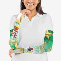 Cook Islands Christmas Arm Sleeves Seashell Santa Beach Vibes - Polynesian Pride