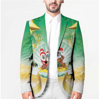 Cook Islands Christmas Blazer Seashell Santa Beach Vibes - Polynesian Pride