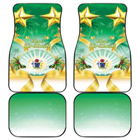 Cook Islands Christmas Car Mats Seashell Santa Beach Vibes - Polynesian Pride