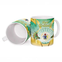 Cook Islands Christmas Ceramic Mug Seashell Santa Beach Vibes - Polynesian Pride