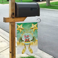 Cook Islands Christmas Garden Flag Seashell Santa Beach Vibes - Polynesian Pride