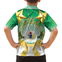 Cook Islands Christmas Hawaiian Shirt Seashell Santa Beach Vibes - Polynesian Pride