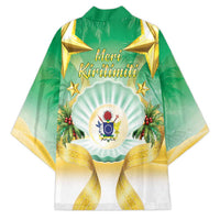Cook Islands Christmas Kimono Seashell Santa Beach Vibes - Polynesian Pride