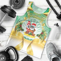 Cook Islands Christmas Men Tank Top Seashell Santa Beach Vibes - Polynesian Pride
