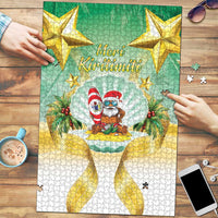 Cook Islands Christmas Puzzle Seashell Santa Beach Vibes - Polynesian Pride