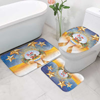 Marshall Islands Christmas Bathroom Set Seashell Santa Beach Vibes LT05 - Polynesian Pride