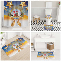 Marshall Islands Christmas Bathroom Set Seashell Santa Beach Vibes LT05 - Polynesian Pride