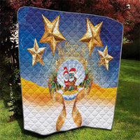 Marshall Islands Christmas Quilt Seashell Santa Beach Vibes LT05 - Polynesian Pride