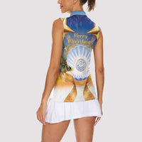 Marshall Islands Christmas Women Sleeveless Polo Shirt Seashell Santa Beach Vibes LT05 - Polynesian Pride