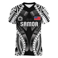 Personalised Remember Samoa Black Saturday Women V-Neck T-Shirt Samoa Mo Samoa - Polynesian Pride