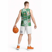 Norfolk Island Christmas Basketball Jersey Festive Beach Vibes - Polynesian Pride