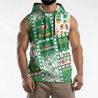 Norfolk Island Christmas Sleeveless Hoodie Festive Beach Vibes LT05 - Polynesian Pride