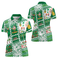 Norfolk Island Christmas Women Polo Shirt Festive Beach Vibes - Polynesian Pride