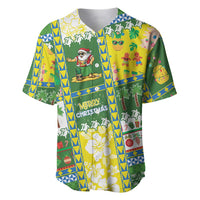 Pitcairn Islands Christmas Baseball Jersey Festive Beach Vibes - Polynesian Pride
