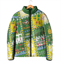 Pitcairn Islands Christmas Padded Jacket Festive Beach Vibes - Polynesian Pride
