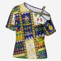 Tokelau Christmas Cross Shoulder Shirt Festive Beach Vibes - Polynesian Pride