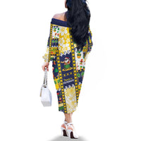 Tokelau Christmas Family Matching Off The Shoulder Long Sleeve Dress and Hawaiian Shirt Festive Beach Vibes LT05 - Polynesian Pride