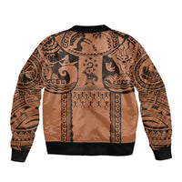 Polynesia Maui Tattoo Inspired Cosplay Costume Sleeve Zip Bomber Jacket