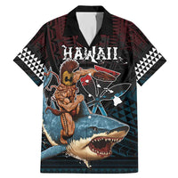 Hawaii Ikaika Family Matching Mermaid Dress and Hawaiian Shirt Hawaiian Mythic Koa Tribal Warrior LT05 Dad's Shirt - Short Sleeve Black - Polynesian Pride