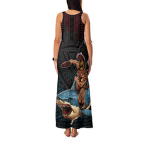 Hawaii Ikaika Family Matching Tank Maxi Dress and Hawaiian Shirt Hawaiian Mythic Koa Tribal Warrior LT05 - Polynesian Pride