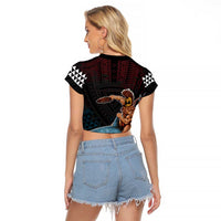 Hawaii Ikaika Raglan Cropped T Shirt Hawaiian Mythic Koa Tribal Warrior