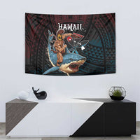 Hawaii Ikaika Tapestry Hawaiian Mythic Koa Tribal Warrior LT05 - Polynesian Pride