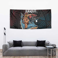 Hawaii Ikaika Tapestry Hawaiian Mythic Koa Tribal Warrior LT05 - Polynesian Pride