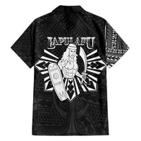 Philippines Tribal Family Matching Off The Shoulder Long Sleeve Dress and Hawaiian Shirt King Lapu Lapu Black Version LT05 - Polynesian Pride
