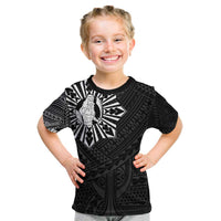 Philippines Tribal Kid T Shirt King Lapu Lapu Black Version