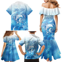 Mother's Love Is Deeper Than Ocean Family Matching Mermaid Dress and Hawaiian Shirt Polynesian Style LT05 - Polynesian Pride