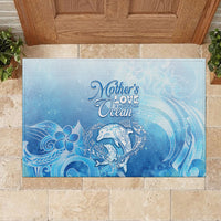 Mother's Love Is Deeper Than Ocean Rubber Doormat Polynesian Style