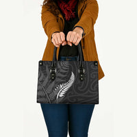 New Zealand Chur Bro Leather Bag Maori Koru With Silver Fern