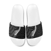 New Zealand Chur Bro Slide Sandals Maori Koru With Silver Fern