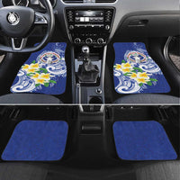 Northern Mariana Islands Car Mats Polynesian Pattern With Frangipani