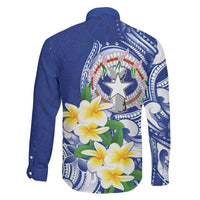 Northern Mariana Islands Family Matching Off Shoulder Short Dress and Hawaiian Shirt Polynesian Pattern With Frangipani