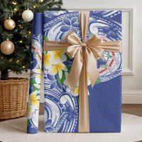 Northern Mariana Islands Wrapping Paper Polynesian Pattern With Frangipani