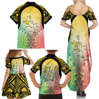 Vanuatu Independence Day Family Matching Summer Maxi Dress and Hawaiian Shirt The Untouched Paradise