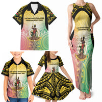 Vanuatu Independence Day Family Matching Tank Maxi Dress and Hawaiian Shirt The Untouched Paradise LT05 - Polynesian Pride