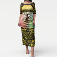 Vanuatu Independence Day Puletasi The Untouched Paradise LT05 Long Dress Colorful - Polynesian Pride