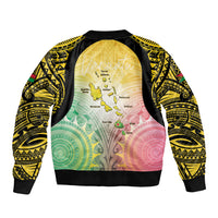 Vanuatu Independence Day Sleeve Zip Bomber Jacket The Untouched Paradise