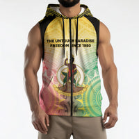 Vanuatu Independence Day Sleeveless Zip Hoodie The Untouched Paradise