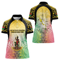 Vanuatu Independence Day Women Polo Shirt The Untouched Paradise LT05 - Polynesian Pride