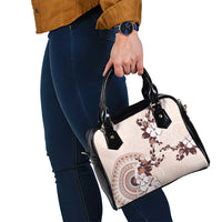 Bula Fiji Language Week Shoulder Handbag Fijian Tapa Pattern With Tagimoucia Flower