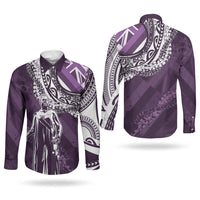 Hawaii Queen Liliuokalani Couples Matching Tank Maxi Dress and Long Sleeve Button Shirt Hawaiian Maile Lei Flag Style LT05 - Polynesian Pride